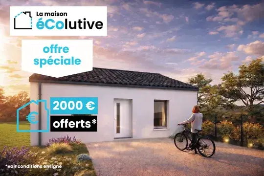Offre spéciale maison écolutive : - 2000€ maison + terrain 2 chambres La chapelle Launay