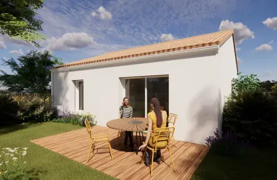 M+T maison brique plain pied comble amenageable quartier les millauds a saint mars de coutais