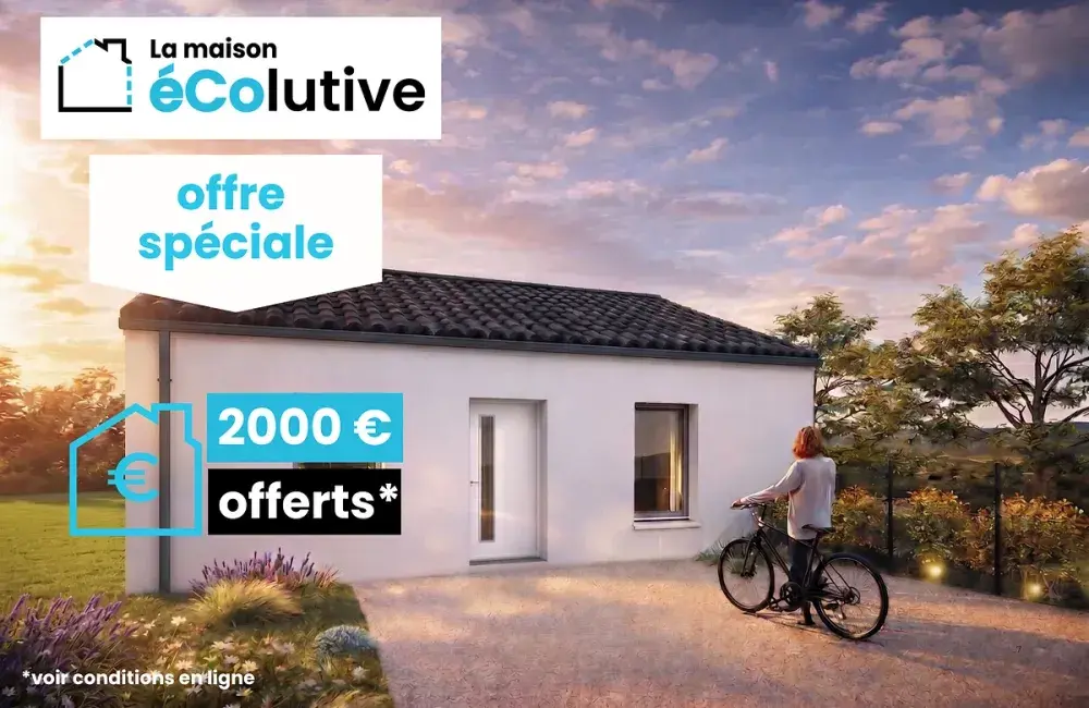 Offre spéciale maison écolutive : - 2000€ maison + terrain 2 chambres La chapelle Launay