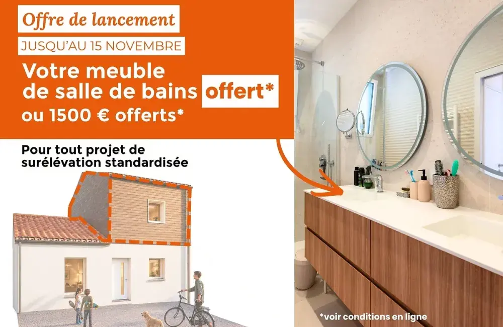 visuel offre commerciale meuble de salle de bain offert