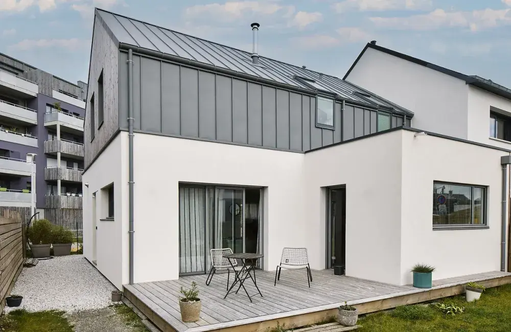maison sur mesure bois enduit saint nazaire
