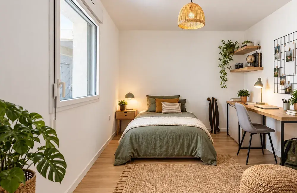 Chambre bureau T3 habitat participatif soleil levant saint nazaire