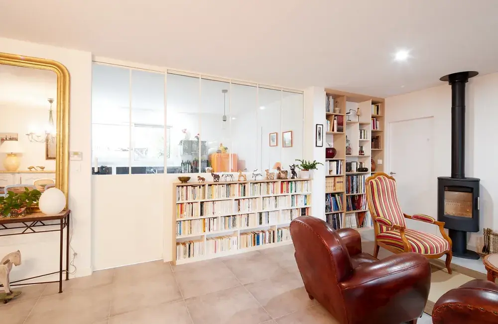 verriere et bibliotheque sur mesure maison sur mesure brique orvault