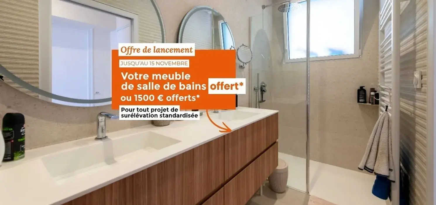 visuel offre commerciale meuble de salle de bain offert